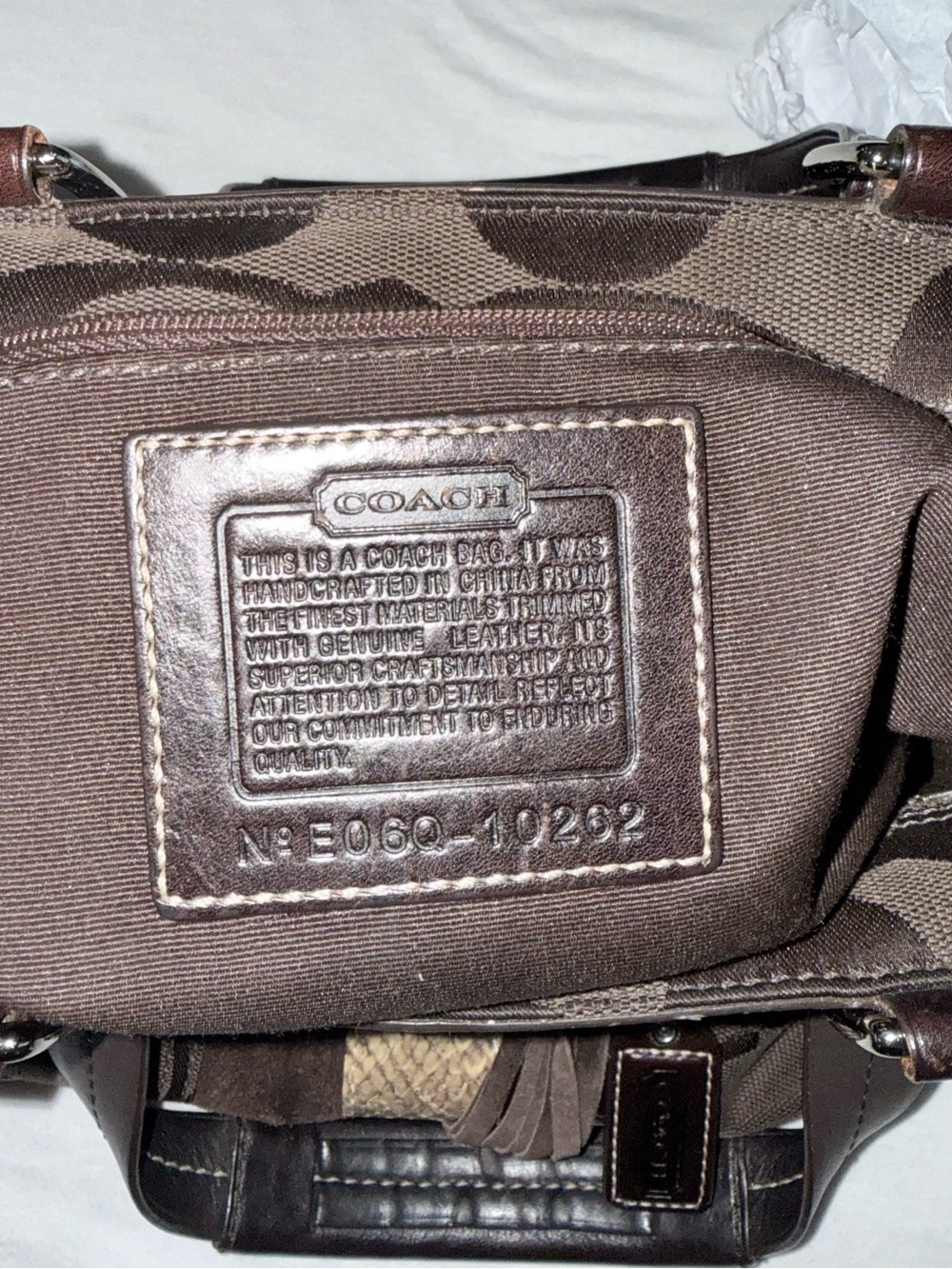 Coach Hamptons Python Handbag - Picture 6 of 8